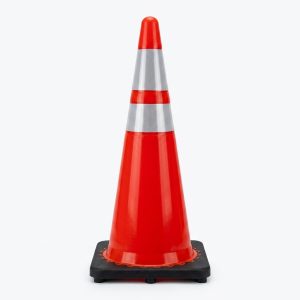 Traficono 91cm flexible 2 reflejantes base negra