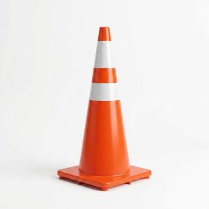 Traficono de 91cm flexible 2 reflejantes base naranja